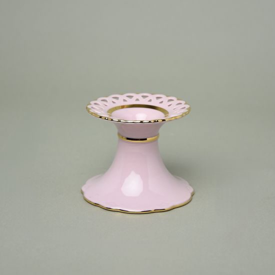 Candle holder low 7 cm, Byzant 403, Rose China Chodov