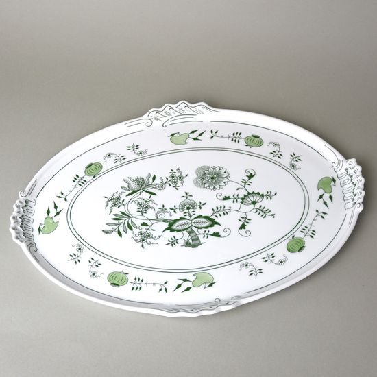 Podnos oválný 42 x 30 cm, zelený cibulák, Český porcelán a.s.