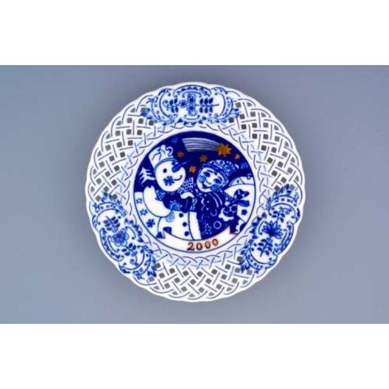 Annual plate 2000 18 cm, Original Blue Onion Pattern