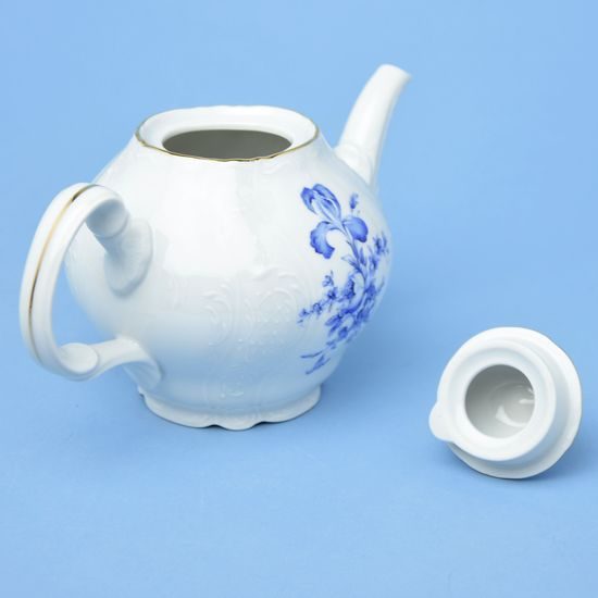 Tea pot 0,7 l, Thun 1794 Carlsbad porcelain, BERNADOTTE blue rose