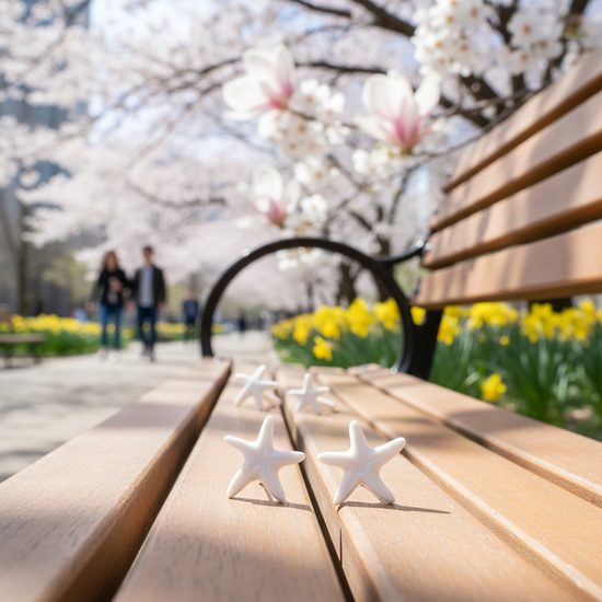 Earrings: Starfish, Porcelain Jewels Studio Mallys