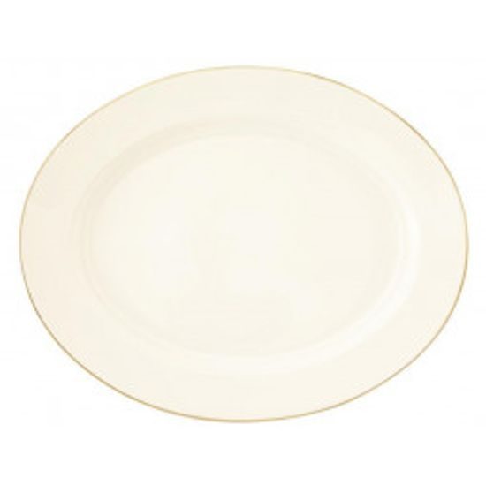 Platter oval 35 x 28 cm, Saphir Diamant oro 4159, Tettau Porcelain