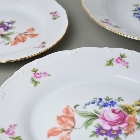 Plate set for 6 pers., Ofelie meissen rose, Stará Role Moritz Zdekauer