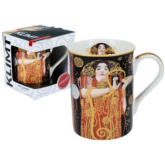 Mug 360 ml, G. Klimt, Hygieia, Carmani fine bone china