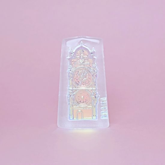 Paperweight/plaque PRAGUE, decor no. 1 - Prague Astronomical Clock, Janov Glassworks