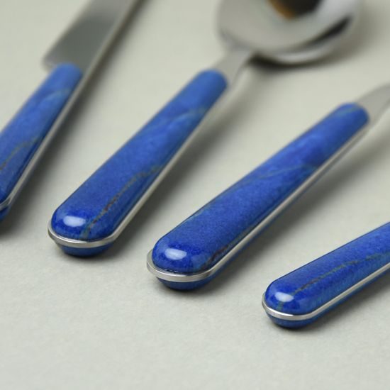 Sada příborů 24 dílná, modrý pískový dekor 18001, NEVA