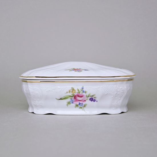 Biscuit Dose 2,1 l, Thun 1794, Carlsbad Porcelain, BERNADOTTE Meissen Rose