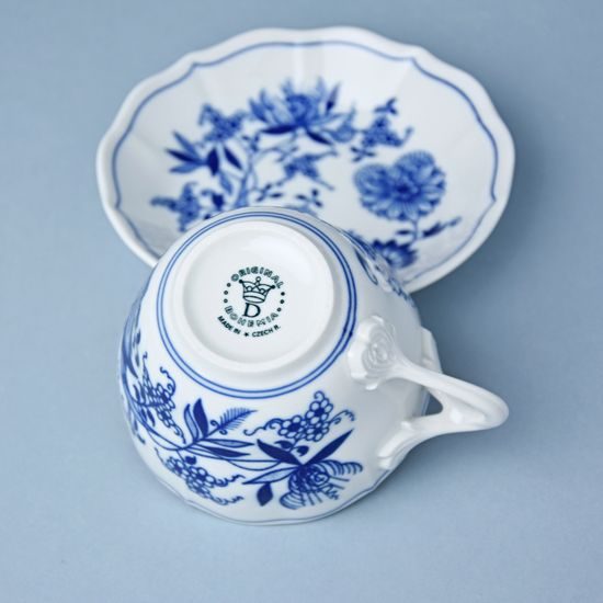 Cup and saucer A/2 + A/1, 170 ml and 13 cm for coffee, Original Blue Onion Pattern