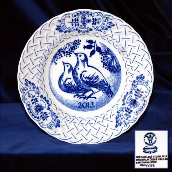 Annual plate 2013 18 cm, Original Blue Onion Pattern