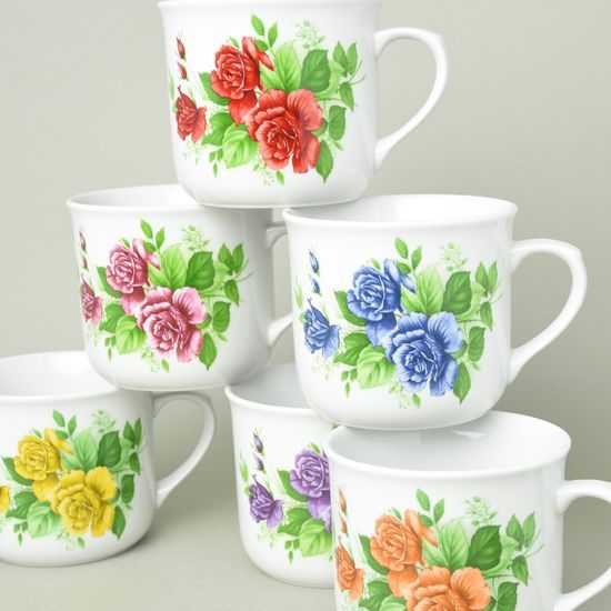 Mug Warmer 0,65 l, Roses, 6 pcs. set, Cesky porcelan a.s.