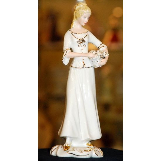 Wine grower wife 8 x 9 x 23 cm, Porcelain Figures Duchcov