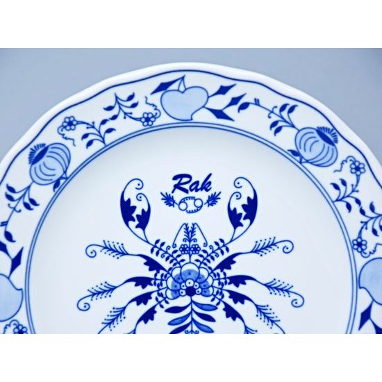 Talíř mělký 24 cm, Rak, (i na zeď), Cibulák, originální z Dubí
