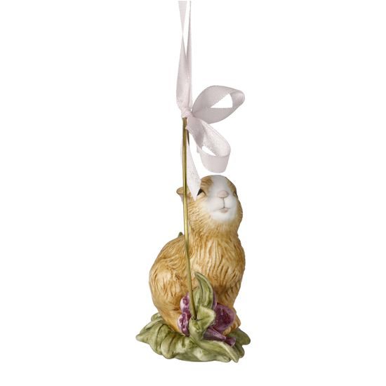 Hanging ornament Annual rabbit 2024, 9,5 / 5 / 10 cm, Biscuit china, Goebel