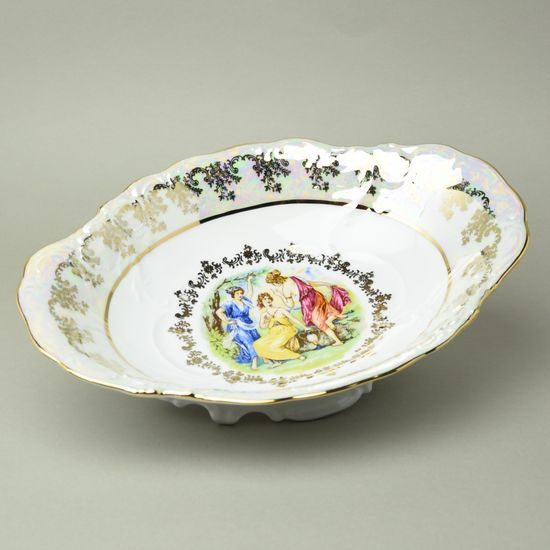 Bread / fruit basket 33 cm, The Three graces, QueensCrown porcelain