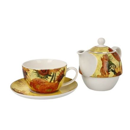 Tea for One V. van Gogh - Sunflowers, 15,5 / 15,5 / 15,5 cm, Fine Bone China, Goebel