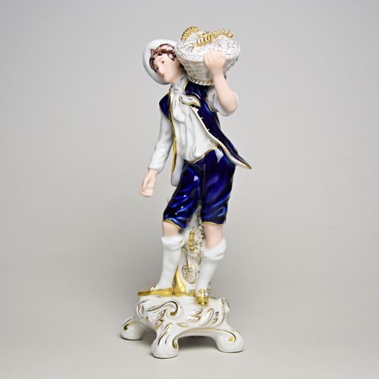Vinař 9 x 8,5 x 22 cm, Isis, Porcelánové figurky Duchcov
