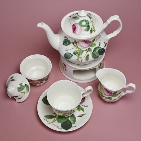 Redoute Rose: Tea Set, 16 pcs., English Fine Bone China, Roy Kirkham