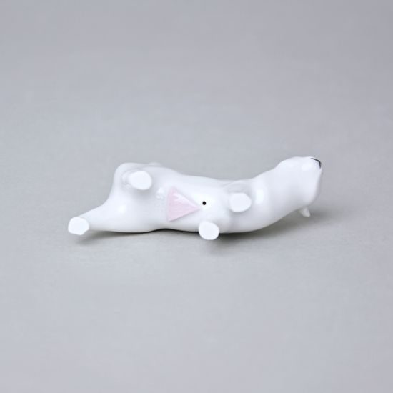 Cat Standing 7 x 2,3 x 8 cm, White, Royal Dux Bohemia