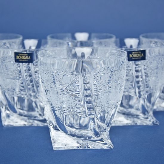 Quadro - 500PK, sada odlivka whisky 340 ml, 6 ks., Crystalite Bohemia