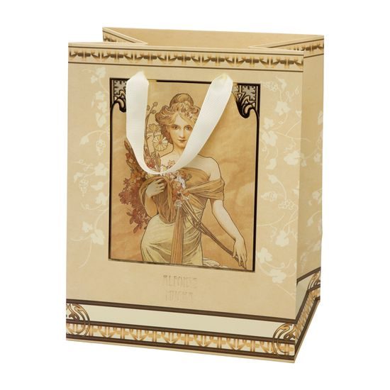 Paper Gift bag Alphonse Mucha - Spring1900, 21 / 15 / 27 cm, A. Mucha, Goebel