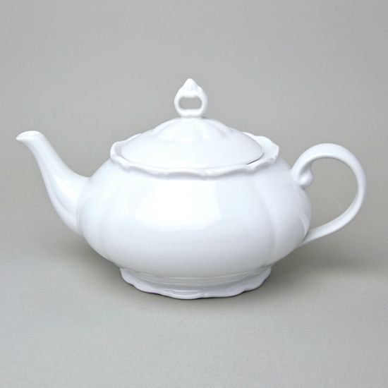 Verona white: Tea pot low 1300 ml, G. Benedikt 1882, bottom sign
