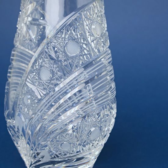 Crystal Hand Cut Vase Comet, 255 mm, Crystal BOHEMIA