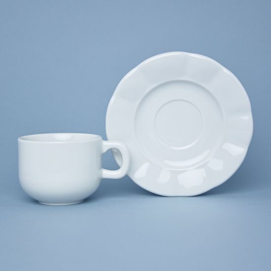 Cup 240 ml + saucer 17 cm, Benedikt white, G. Benedikt 1882