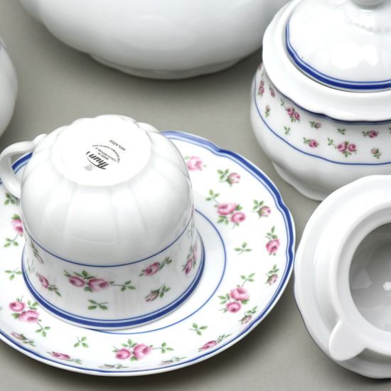 Čajová pro 6 osob, Thun 1794, karlovarský porcelán, ROSE 80283