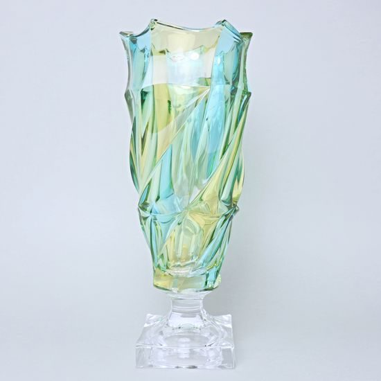 Váza FLAMENCO Lemon 38 cm na nožce, Bohemia Treasury