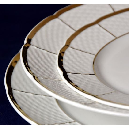 Natalie gold: Plate set fo 6 pers., Thun 1794 Carlsbad porcelain
