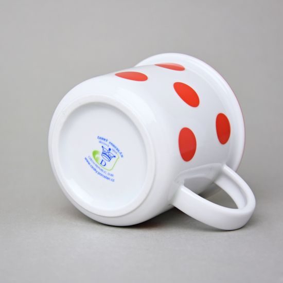 Mug Tina 240 ml, red dots, Cesky porcelan a.s.