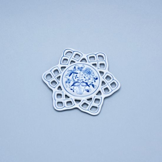 Christmas decoration - Snow flake 10,4 cm, Original Blue Onion Pattern