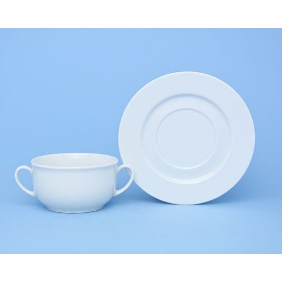 Cup 310 ml soup plus saucer 17 cm, Thun 1794 Carlsbad porcelain