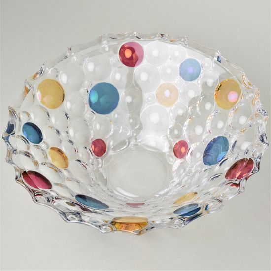 Bowl Lisboa 30 cm, colour dost - crystal glass, Jihlavské sklárny Bohemia 1845