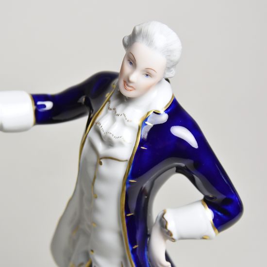 Gentleman rococo 12,5 x 10,5 x 22 cm, Isis, Porcelain Figures Duchcov