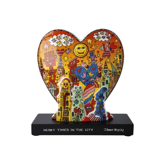 Figurine James Rizzi - Heart times in the City, 20,5 / 9 / 23 cm, Porcelain, Goebel