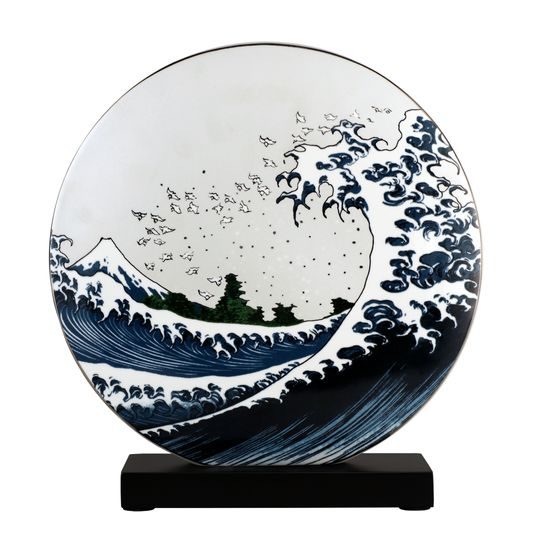 Váza The Great Wave, 31 / 8 / 33,5 cm, porcelán, K. Hokusai, Goebel