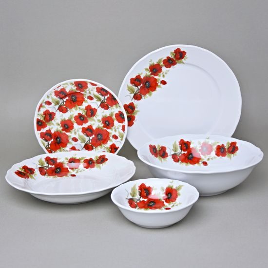 Diding Set with bowls for 6 people, Poppy, Český porcelán a.s.