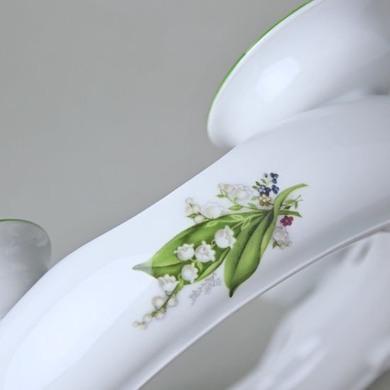 Advent Candlestick, 18 cm, Lily-of-the-valley, Czech Porcelain,a.s.
