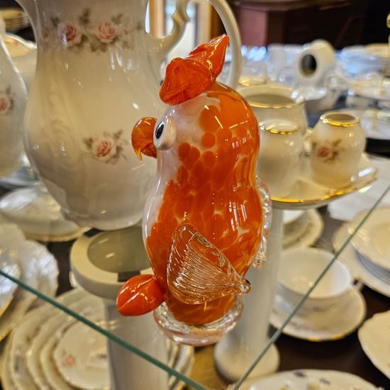 Owl glass weight 14 cm, GlasStar Bohemia Glass