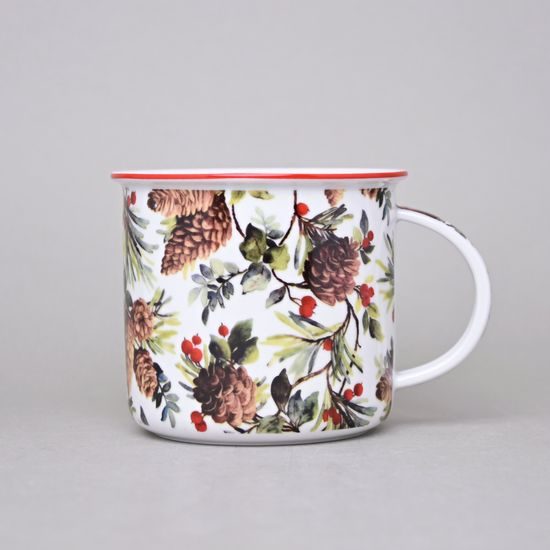 Hrnek Tina Fantazie, Šišky a Hloh, 380 ml, velký, Český porcelán a.s.