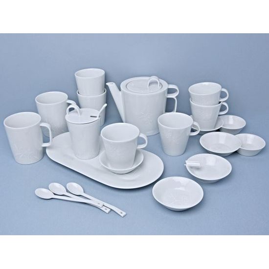 Bohemia White DECOR, Čajová souprava, design Pelcl, Český porcelán a.s.