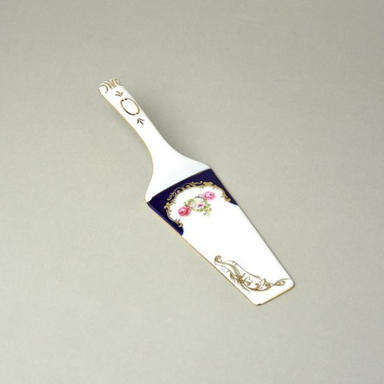 440: Cake shovel 24 cm, Sonata, cobalt + roses + gold, Leander Loučky