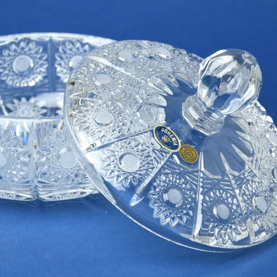 Jar w/Lid 16,5 cm, cut 500 pk, Bohemia Crystal