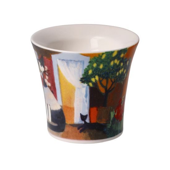 Egg Cups R. Wachtmeister - Una bellissima giornata, 6,5 / 6,5 / 6 cm, Porcelain, Cats Goebel