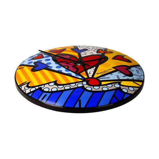 Wall clock Romero Britto - A New Day, 31 / 31 / 5 cm, Porcelain, Goebel