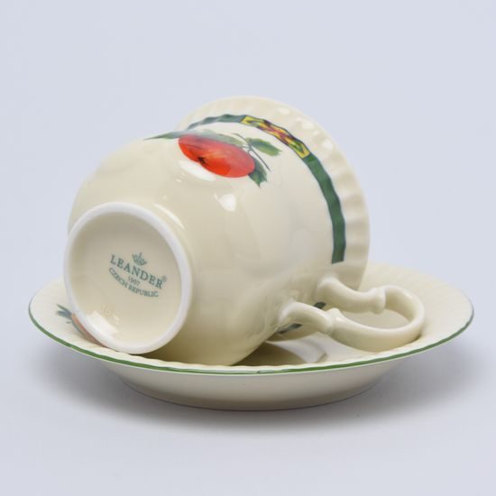 Cup 0,2 l + sacuer 15 cm, fruits ivory, Leander Loučky