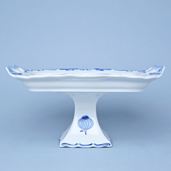 Platter Aida 30 x 25 cm on stand, Original Blue Onion Pattern