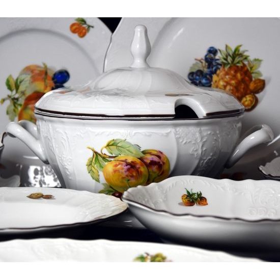 Fruits: Dining set for 6 persons, Thun 1794 Carlsbad porcelain, BERNADOTTE