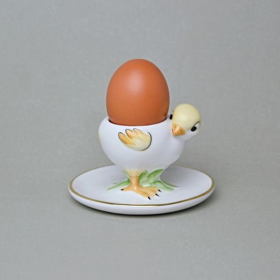 Kalíšek na vejce 7 cm, Kuřátko žluté, porcelán Lindner